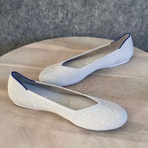 Rothy's The Flat Women's Size 8 US Salt Honeycomb Round Toe Slip On Shoes